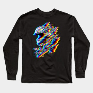 Racing helmet glitch color Long Sleeve T-Shirt